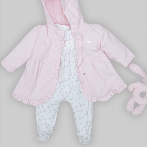 patachou Baby Girls White Floral Babygrow patachou Baby Girls White Floral Babygrow