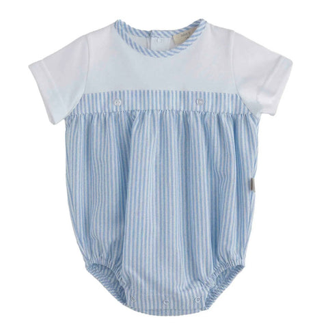 Baby Gi Baby Boys Blue Strip Romper Baby Gi Baby Boys Blue Strip Romper