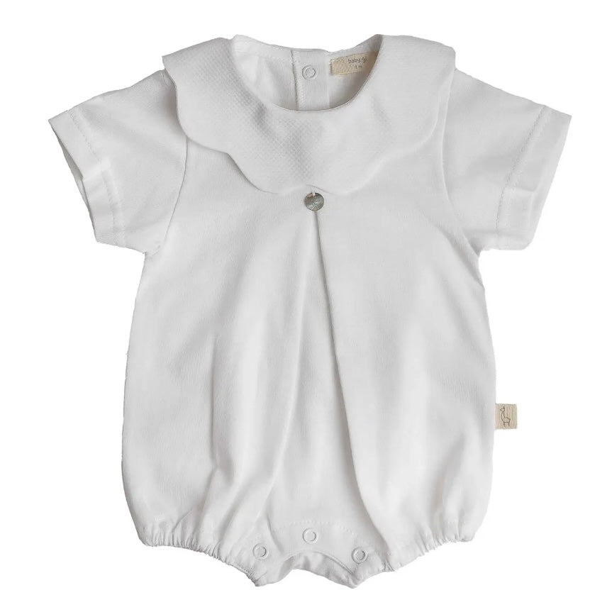 Baby Gi Unisex White Romper Baby Gi Unisex White Romper