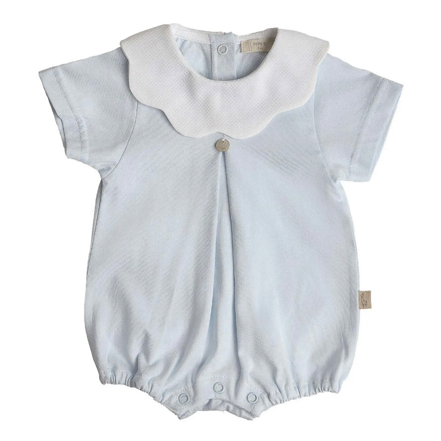 Baby Gi Baby Boys Blue Romper Baby Gi Baby Boys Blue Romper