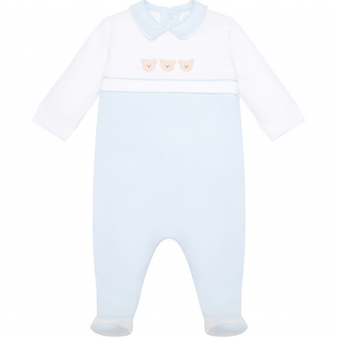 Emile Et Rose Baby Boys Blue Bear Babygrow Emile Et Rose Baby Boys Blue Bear Babygrow