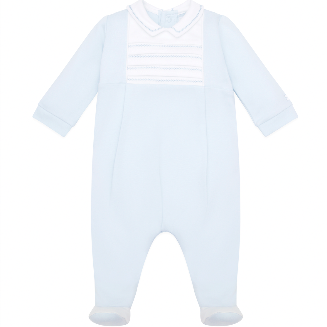 Emile Et Rose Baby Boys Blue Collar Babygrow Emile Et Rose Baby Boys Blue Collar Babygrow