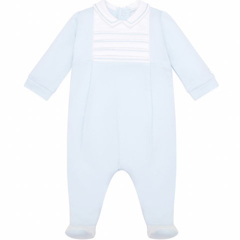 Emile Et Rose Baby Boys Blue Collar Babygrow Emile Et Rose Baby Boys Blue Collar Babygrow