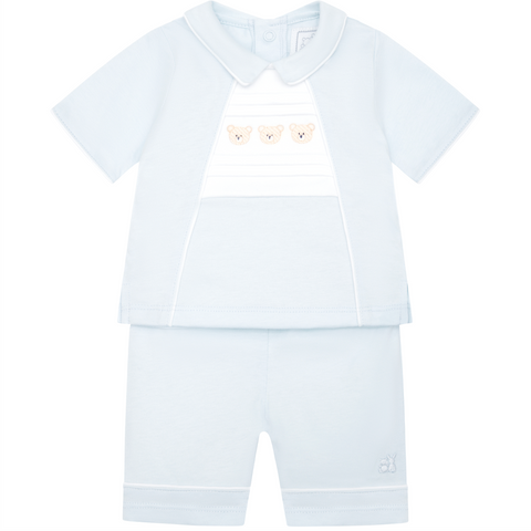Emile Et Rose Baby Boys Blue Teddy Short Set Emile Et Rose Baby Boys Blue Teddy Short Set