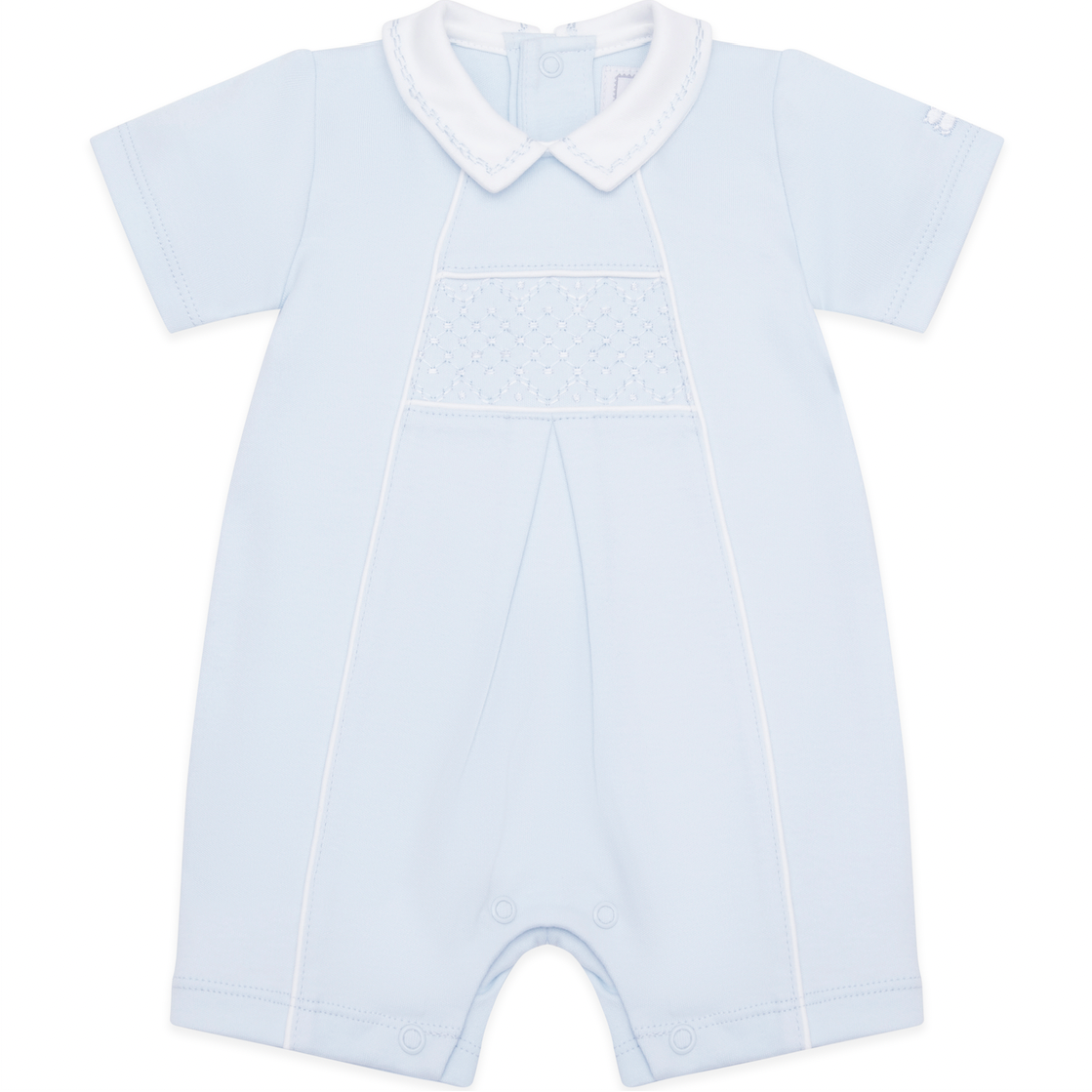Emile Et Rose Baby Boys Blue Collard Romper Emile Et Rose Baby Boys Blue Collard Romper