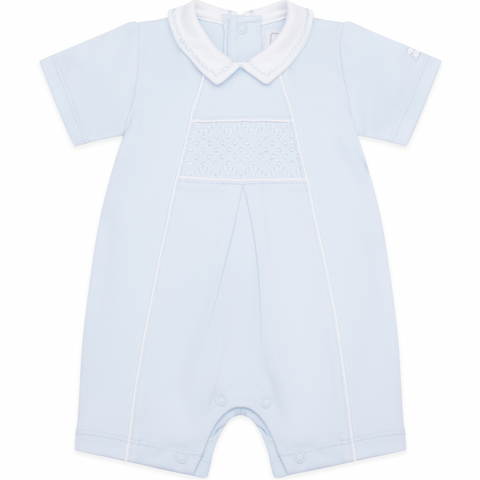 Emile Et Rose Baby Boys Blue Collard Romper Emile Et Rose Baby Boys Blue Collard Romper