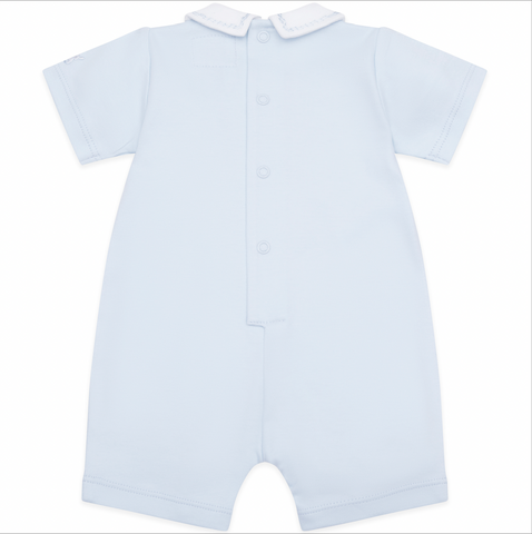 Emile Et Rose Baby Boys Blue Collard Romper Emile Et Rose Baby Boys Blue Collard Romper