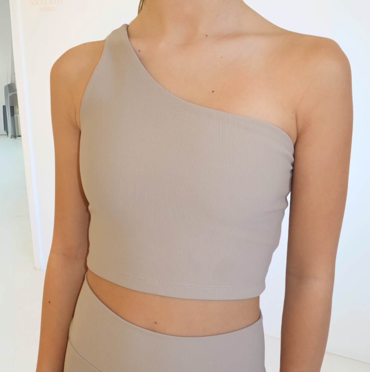 Blanca Kids Girls Taupe Legging Gym Set Blanca Kids Girls Taupe Legging Gym Set