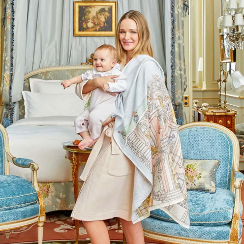 Atelier Choux Paris White Mansion Swaddle Atelier Choux Paris White Mansion Swaddle