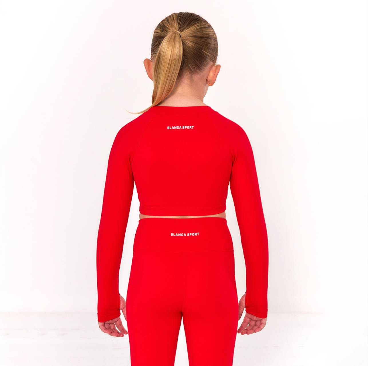 Blanca Kids Girls Red Legging Gym Set Blanca Kids Girls Red Legging Gym Set