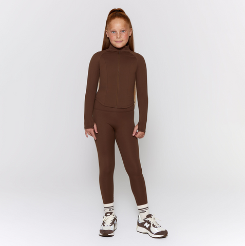 Blanca Kids Girls Brown Legging Gym Jacket Blanca Kids Girls Brown Legging Gym Jacket