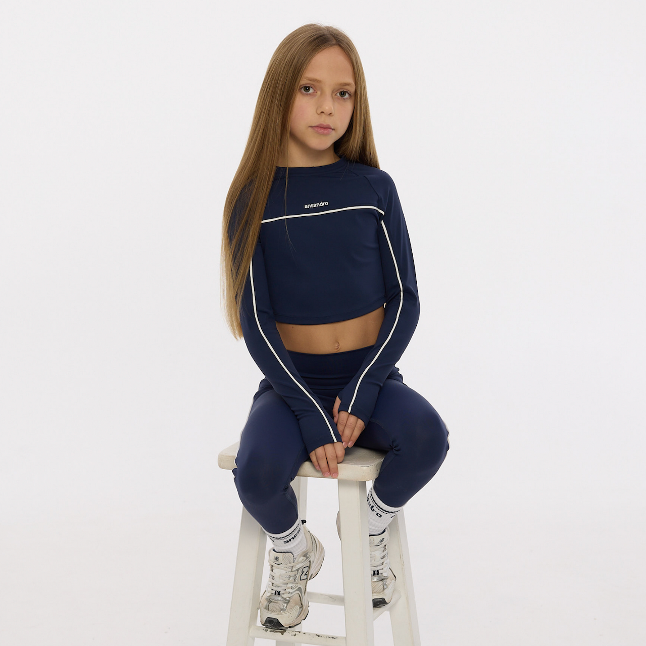 Ansandro Girls Navy Legging Set Ansandro Girls Navy Legging Set