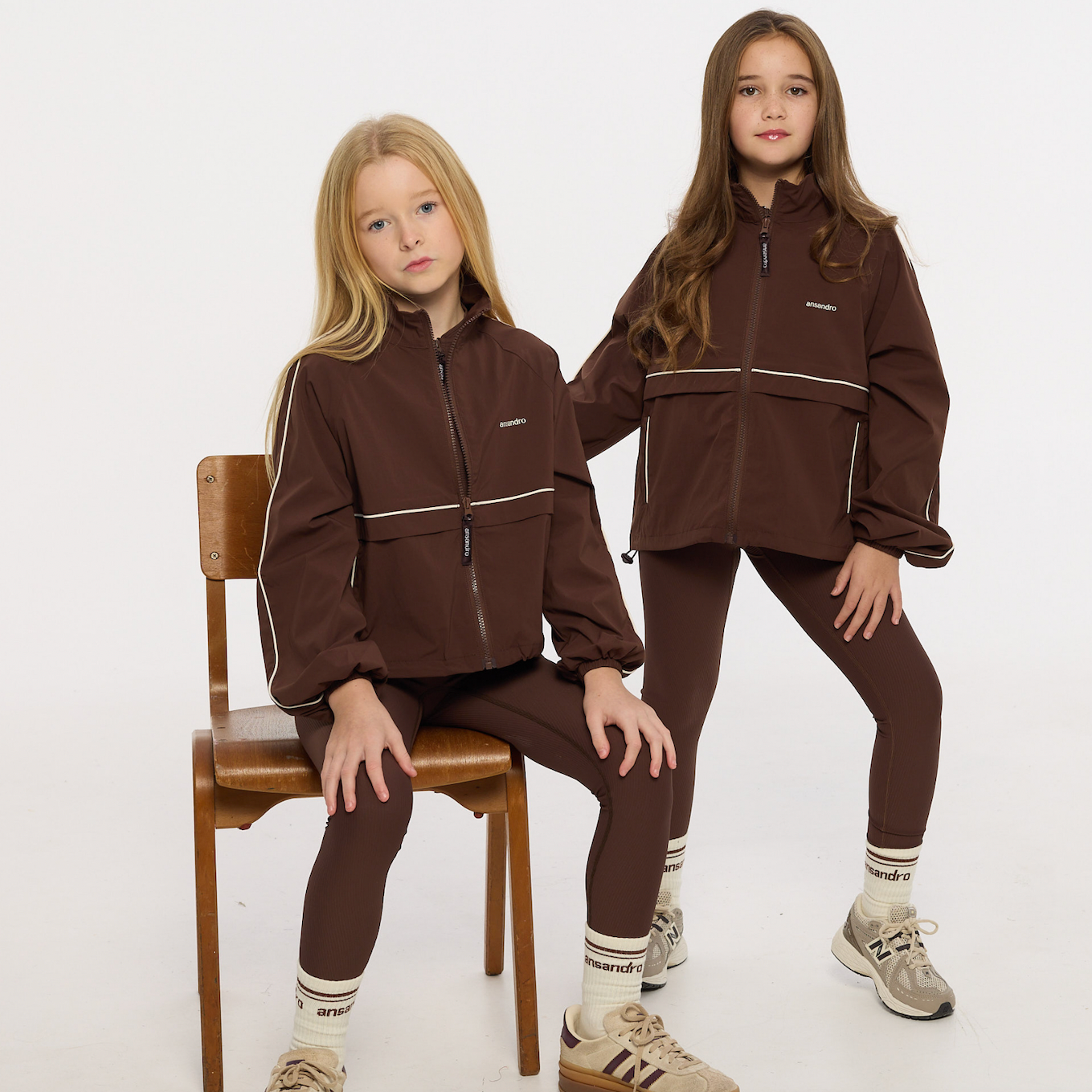 Ansandro Girls Brown Windbreaker Ansandro Girls Brown Windbreaker