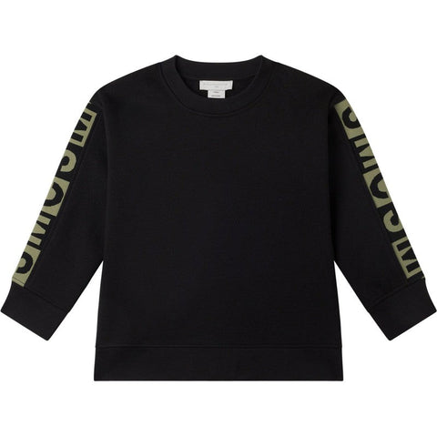 Stella McCartney Kids Boys Black SMC Logo Sweatshirt Stella McCartney Kids Boys Black SMC Logo Sweatshirt