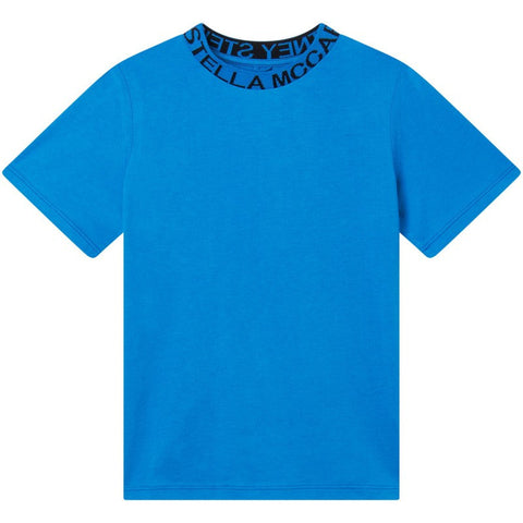 Stella McCartney Kids Boys Blue Logo T-Shirt Stella McCartney Kids Boys Blue Logo T-Shirt