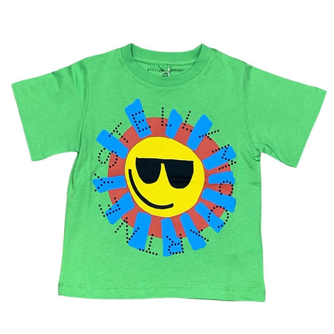 Stella McCartney Kids Boys Green Sun T-Shirt Stella McCartney Kids Boys Green Sun T-Shirt