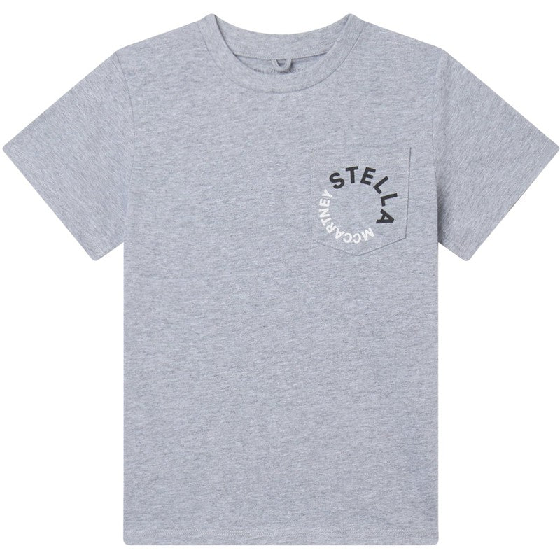 Stella McCartney Kids Boys Grey Circle Logo T-shirt Stella McCartney Kids Boys Grey Circle Logo T-shirt
