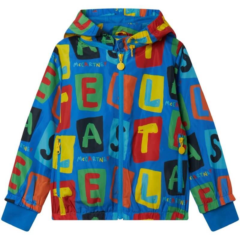 Stella McCartney Kids Boys Multicoloured Letter Blocks Jacket Stella McCartney Kids Boys Multicoloured Letter Blocks Jacket
