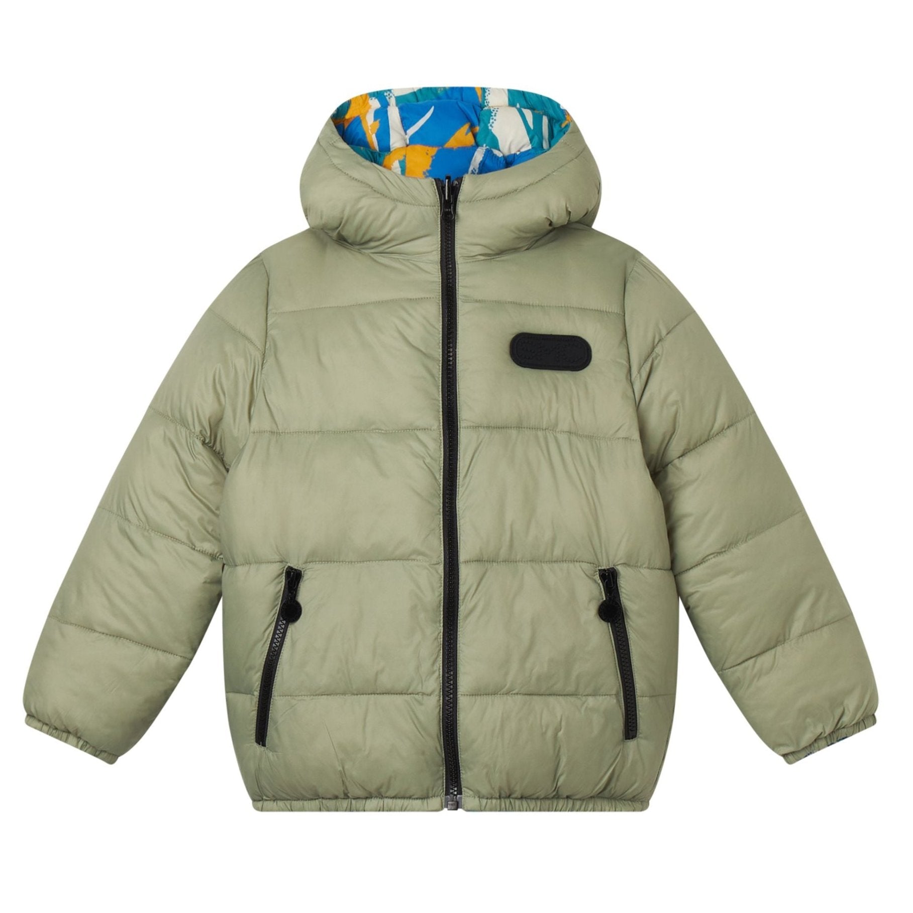Stella McCartney Kids Boys Reversible Green Puffer Coat Stella McCartney Kids Boys Reversible Green Puffer Coat