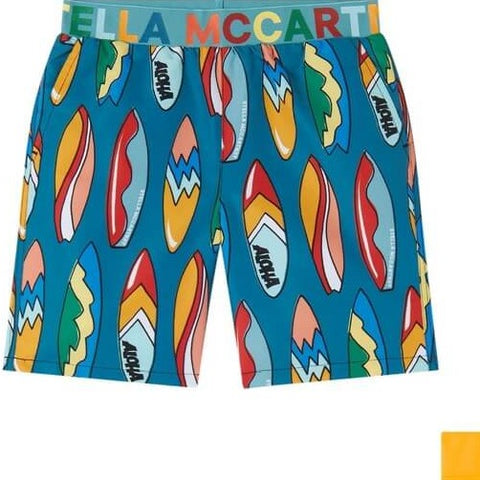 Stella McCartney Kids Boys Surf Board Swim Shorts Stella McCartney Kids Boys Surf Board Swim Shorts