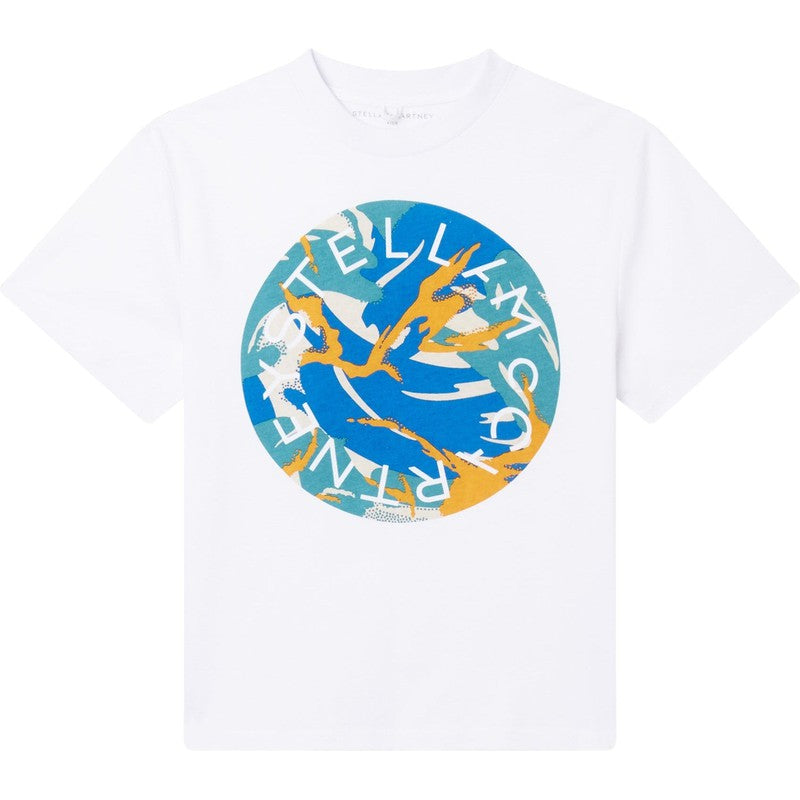 Stella McCartney Kids Boys White Circle Print T-shirt Stella McCartney Kids Boys White Circle Print T-shirt