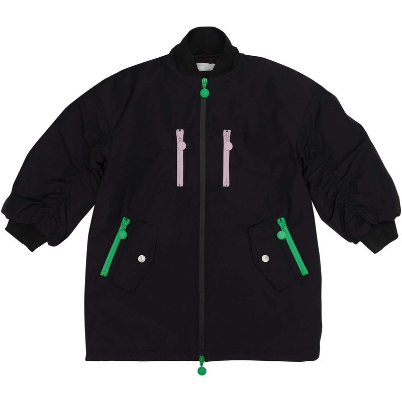 Stella McCartney Kids Girls Black Logo Puffer Jacket Stella McCartney Kids Girls Black Logo Puffer Jacket