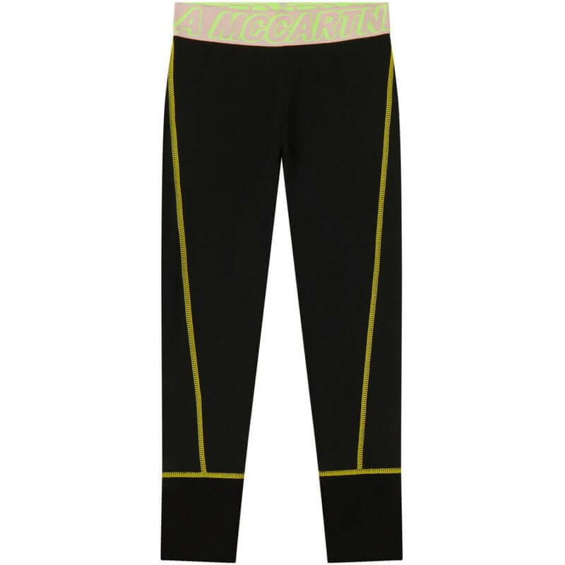 Stella McCartney Kids Girls Black Logo Sport Leggings Stella McCartney Kids Girls Black Logo Sport Leggings