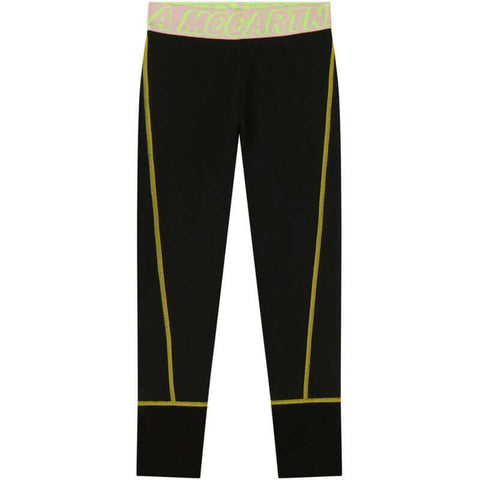 Stella McCartney Kids Girls Black Logo Sport Leggings Stella McCartney Kids Girls Black Logo Sport Leggings