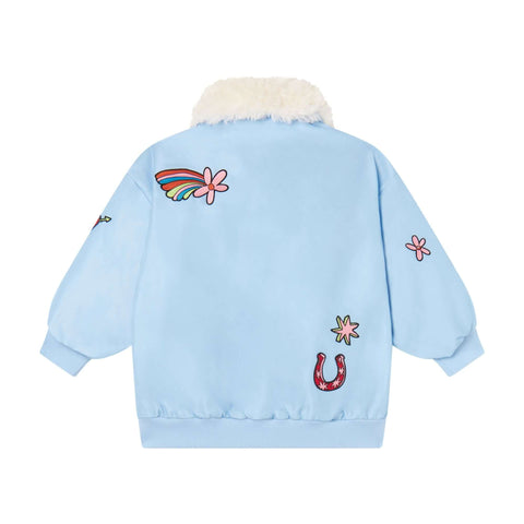 Stella McCartney Kids Girls Blue Celeste Bomber Jacket Stella McCartney Kids Girls Blue Celeste Bomber Jacket