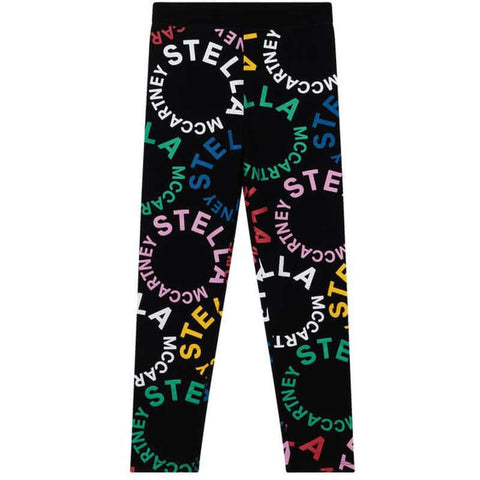 Stella McCartney Kids Girls Circular Logo Leggings Stella McCartney Kids Girls Circular Logo Leggings
