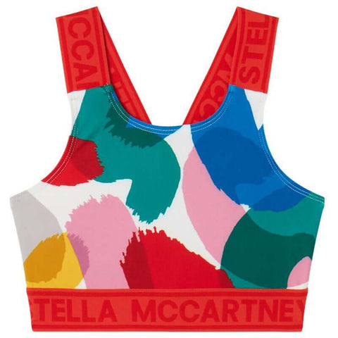 Stella McCartney Kids Girls Colourful Sports Crop Top Stella McCartney Kids Girls Colourful Sports Crop Top