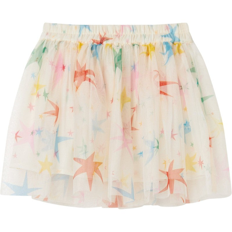 Stella McCartney Kids Girls Cream Star Tulle Skirt Stella McCartney Kids Girls Cream Star Tulle Skirt