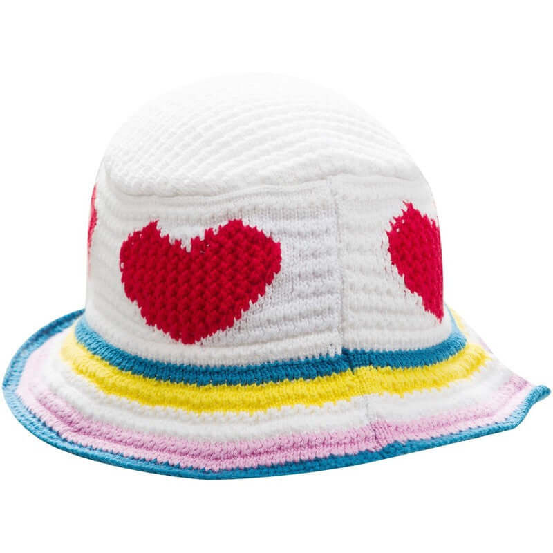 Stella McCartney Kids, Girls Crochet Heart Bucket Hat