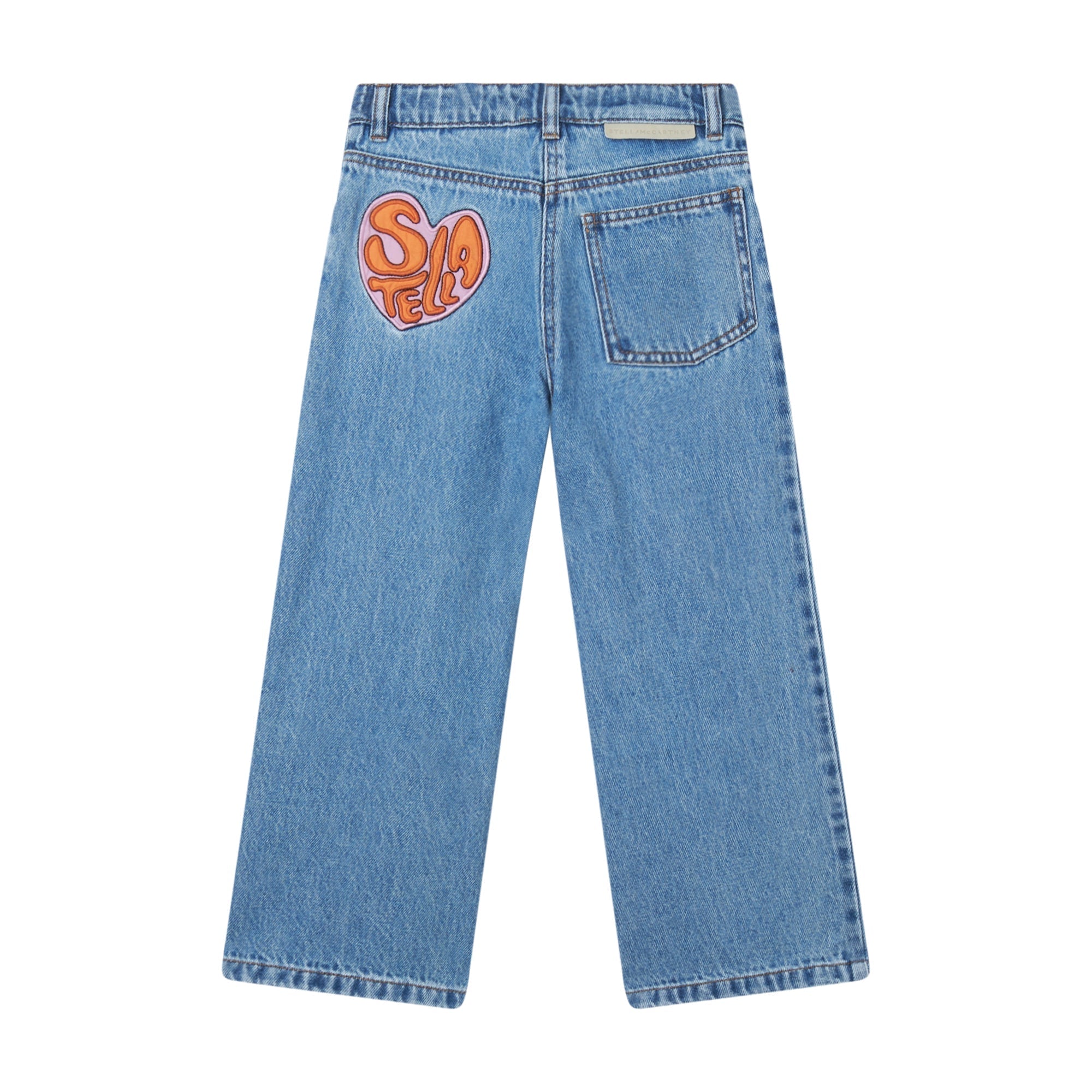 Stella McCartney Kids Girls Denim Logo Jeans Stella McCartney Kids Girls Denim Logo Jeans
