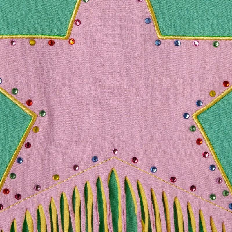 Stella McCartney Kids Girls Green Star T-Shirt Stella McCartney Kids Girls Green Star T-Shirt