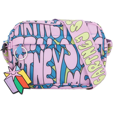 Stella McCartney Kids Girls Pink Logo Shoulder Bag Stella McCartney Kids Girls Pink Logo Shoulder Bag