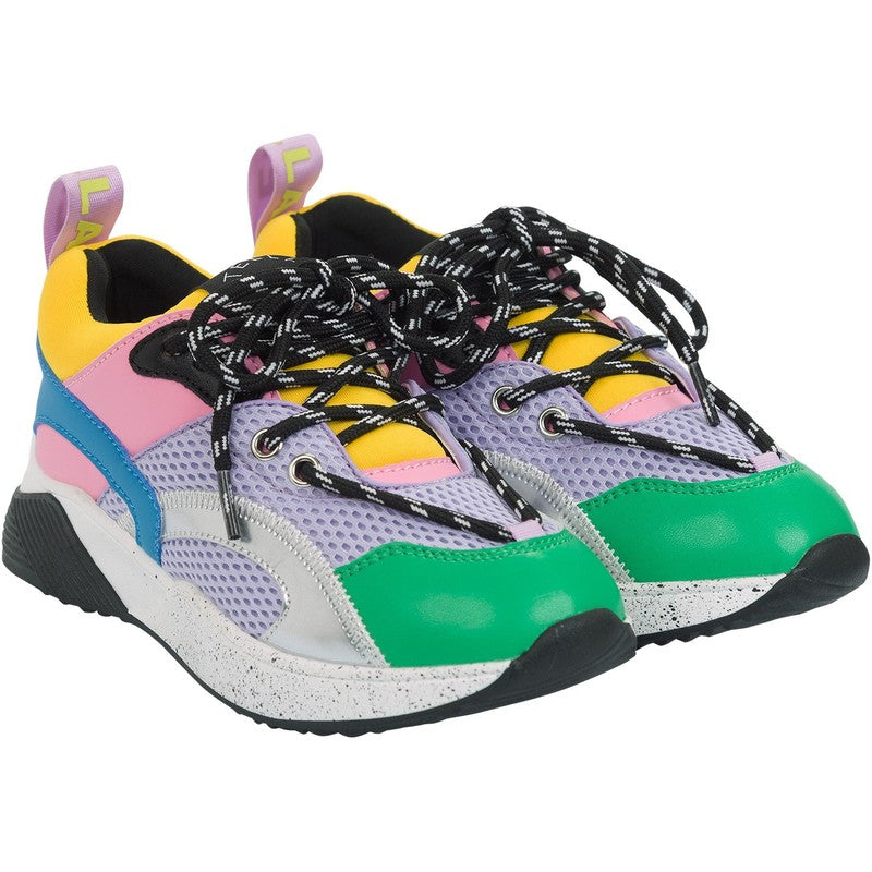 Stella McCartney Kids Girls Purple Colour block Trainers Stella McCartney Kids Girls Purple Colour block Trainers