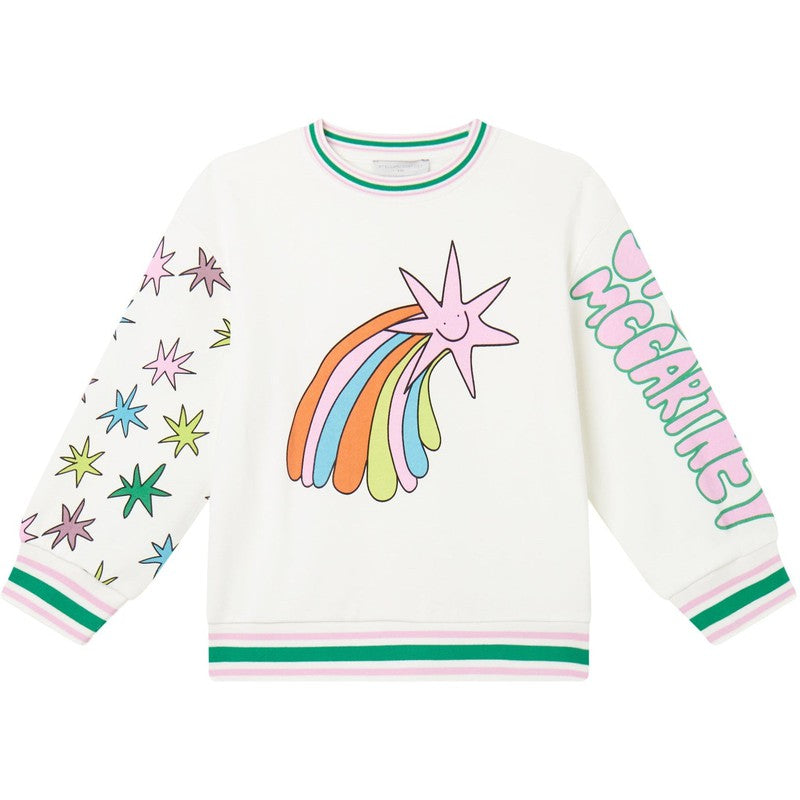 Stella McCartney Kids Girls Shooting Stars Graphic Sweatshirt Stella McCartney Kids Girls Shooting Stars Graphic Sweatshirt