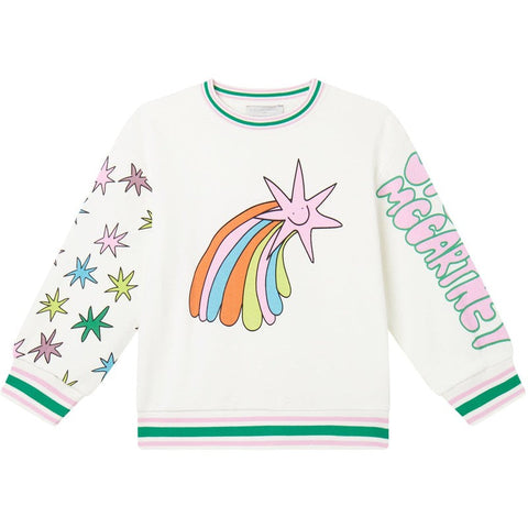 Stella McCartney Kids Girls Shooting Stars Graphic Sweatshirt Stella McCartney Kids Girls Shooting Stars Graphic Sweatshirt