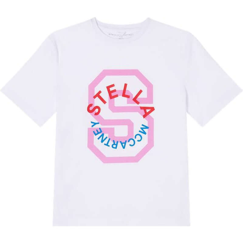 Stella McCartney Kids Girls White S Logo T-Shirt Stella McCartney Kids Girls White S Logo T-Shirt
