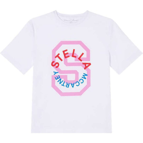 Stella McCartney Kids Girls White S Logo T-Shirt Stella McCartney Kids Girls White S Logo T-Shirt