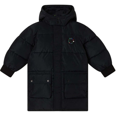 Stella McCartney Kids Unisex Black Hooded Puffer Coat Stella McCartney Kids Unisex Black Hooded Puffer Coat