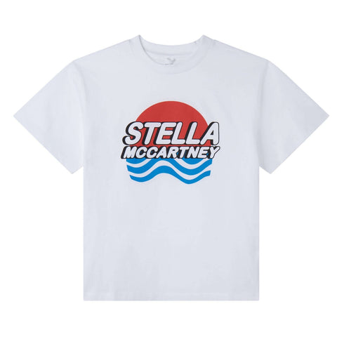 Stella McCartney Kids Boys Organic White Waves T-Shirt