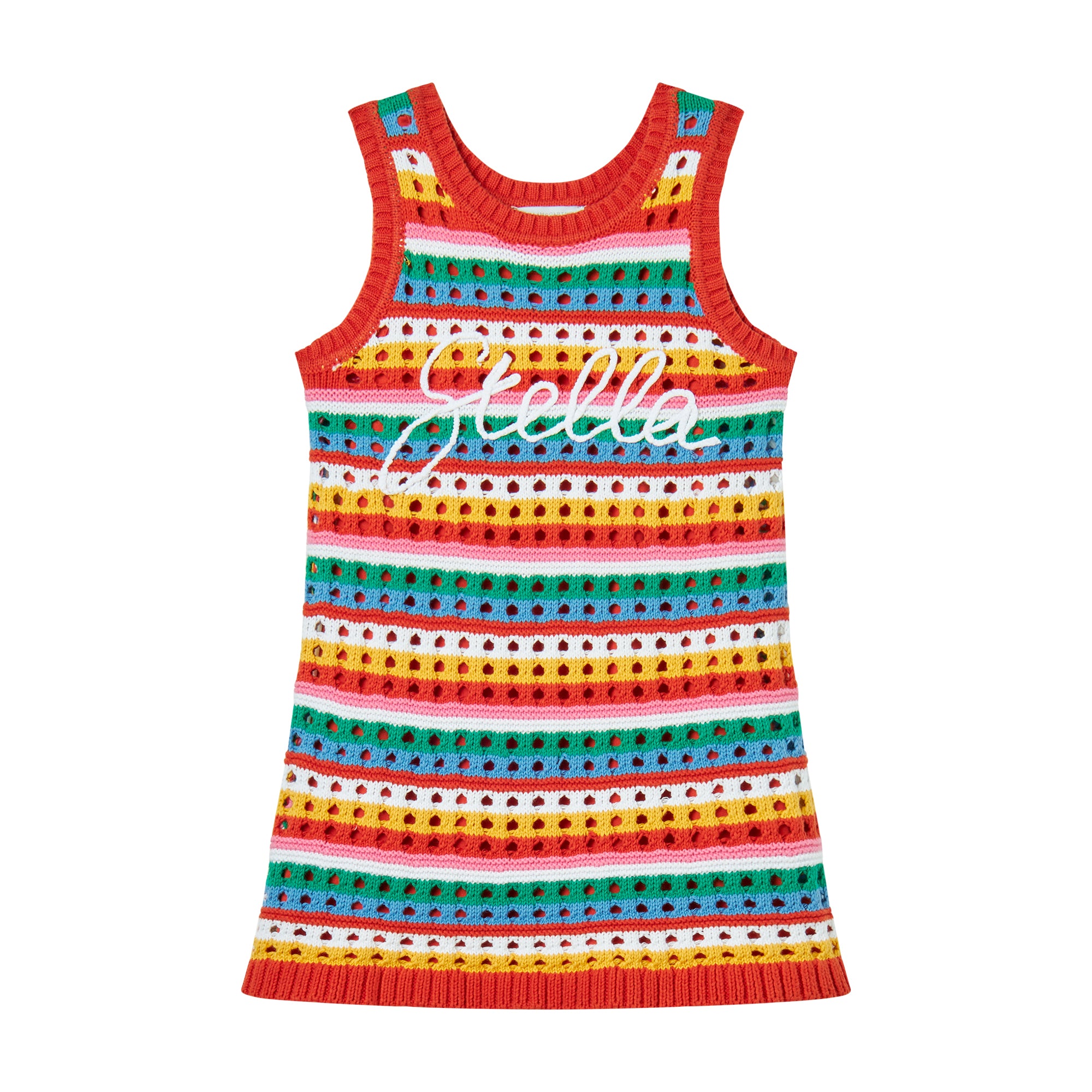Stella McCartney Kids Girls Multicoloured Knit Dress Stella McCartney Kids Girls Multicoloured Knit Dress