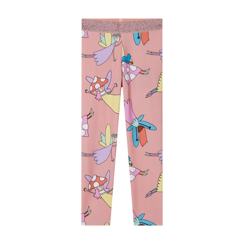 Stella McCartney Kids Girls Pink Fairy Leggings Stella McCartney Kids Girls Pink Fairy Leggings
