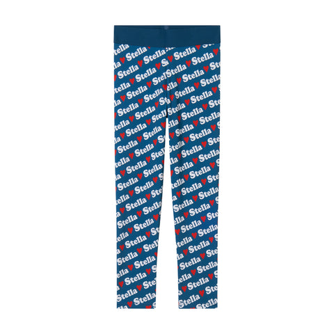 Stella McCartney Kids Girls Blue Stella Leggings Stella McCartney Kids Girls Blue Stella Leggings