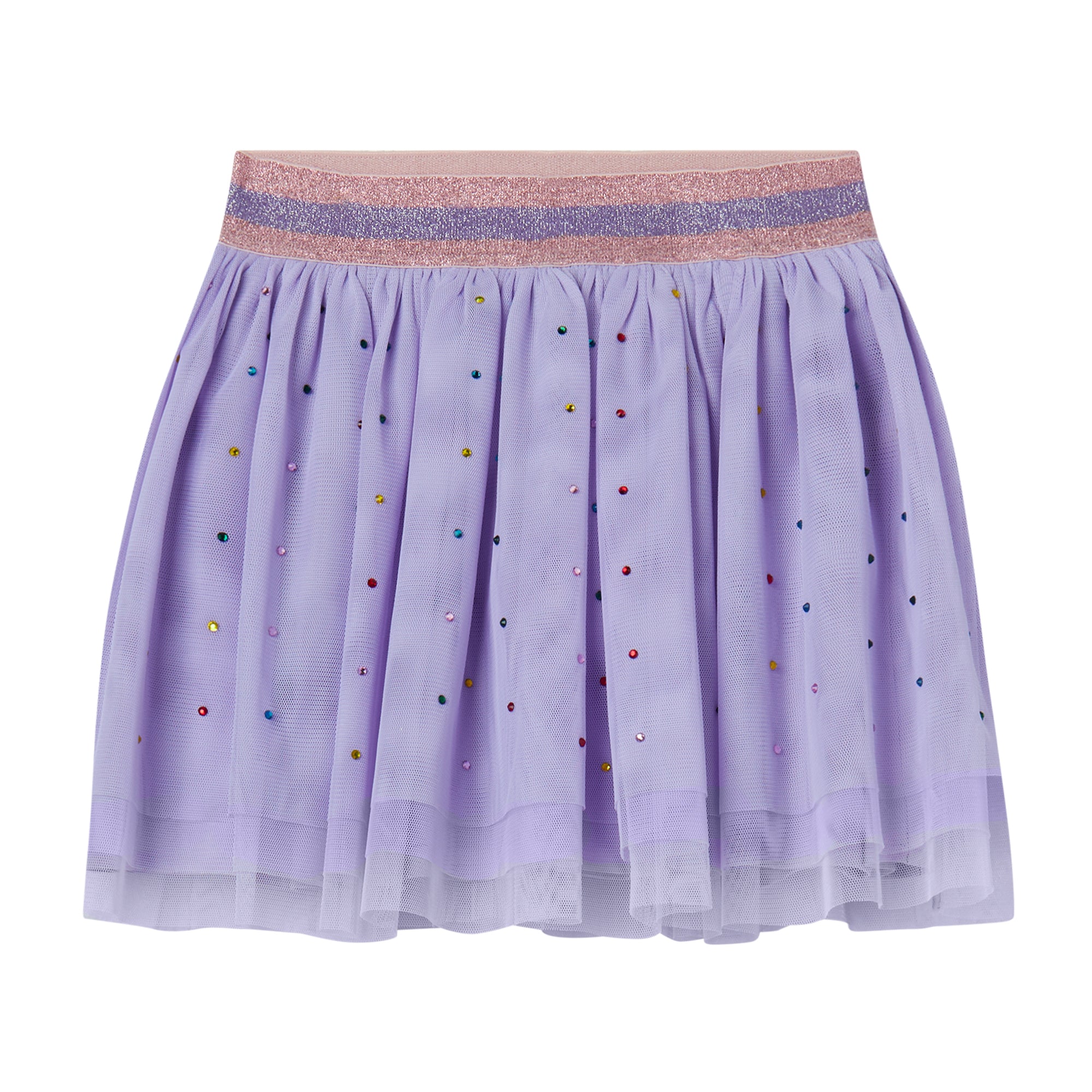 Stella McCartney Kids Girls Lilac Diamonte Tulle Skirt Stella McCartney Kids Girls Lilac Diamonte Tulle Skirt