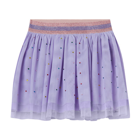 Stella McCartney Kids Girls Lilac Diamonte Tulle Skirt Stella McCartney Kids Girls Lilac Diamonte Tulle Skirt