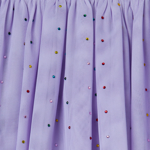 Stella McCartney Kids Girls Lilac Diamonte Tulle Skirt Stella McCartney Kids Girls Lilac Diamonte Tulle Skirt