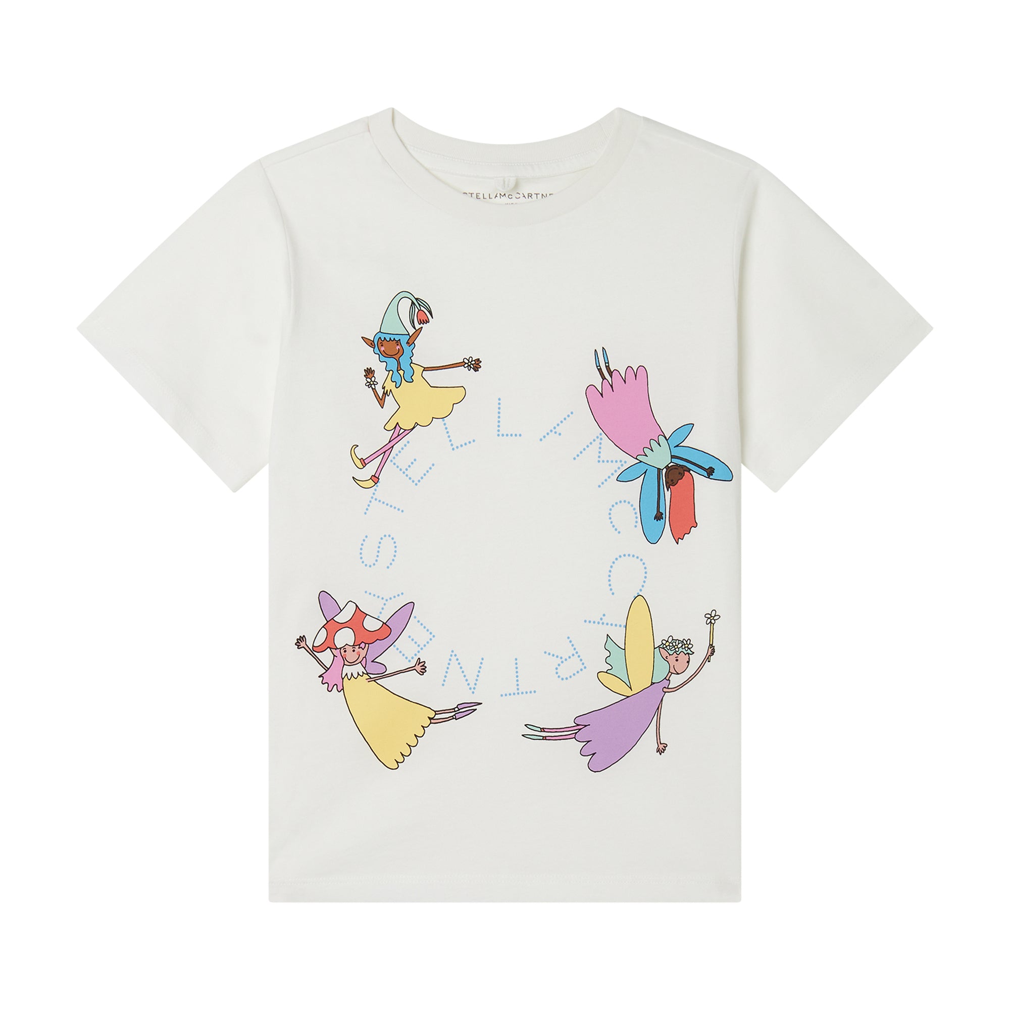 Stella McCartney Kids Girls White Fairy T-Shirt Stella McCartney Kids Girls White Fairy T-Shirt